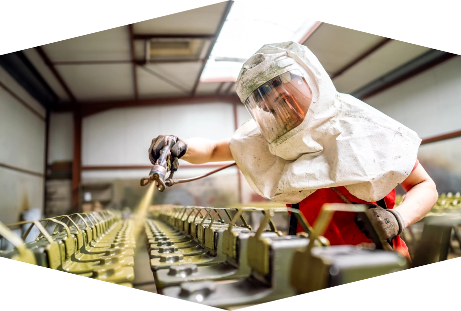 Service peinture pièce forgée